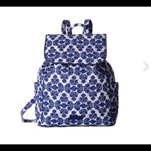 Vera Bradley Cobalt Tile Drawstring Backpack